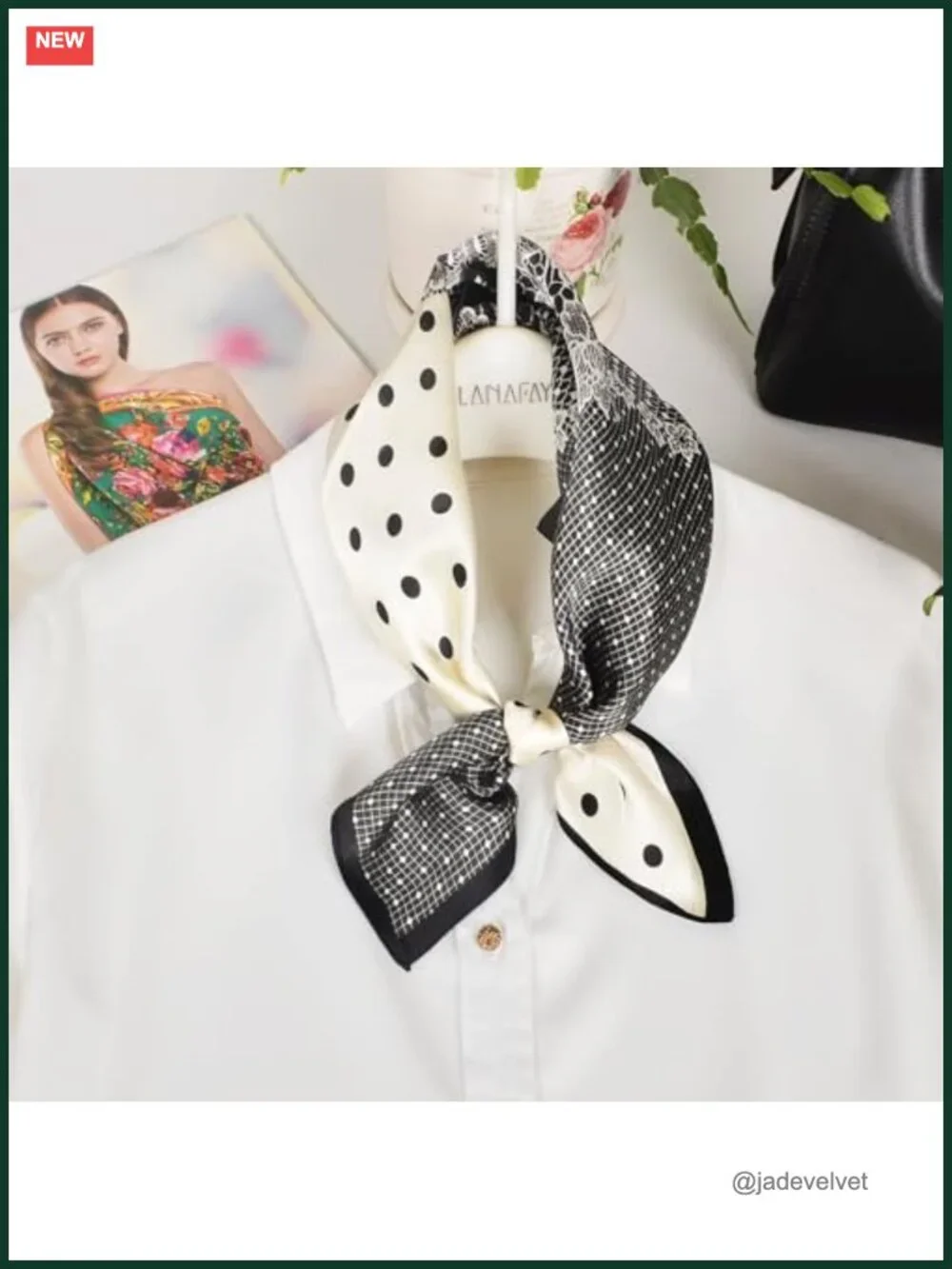100% Mulberry Silk Square Neck Scarf Neckerchief